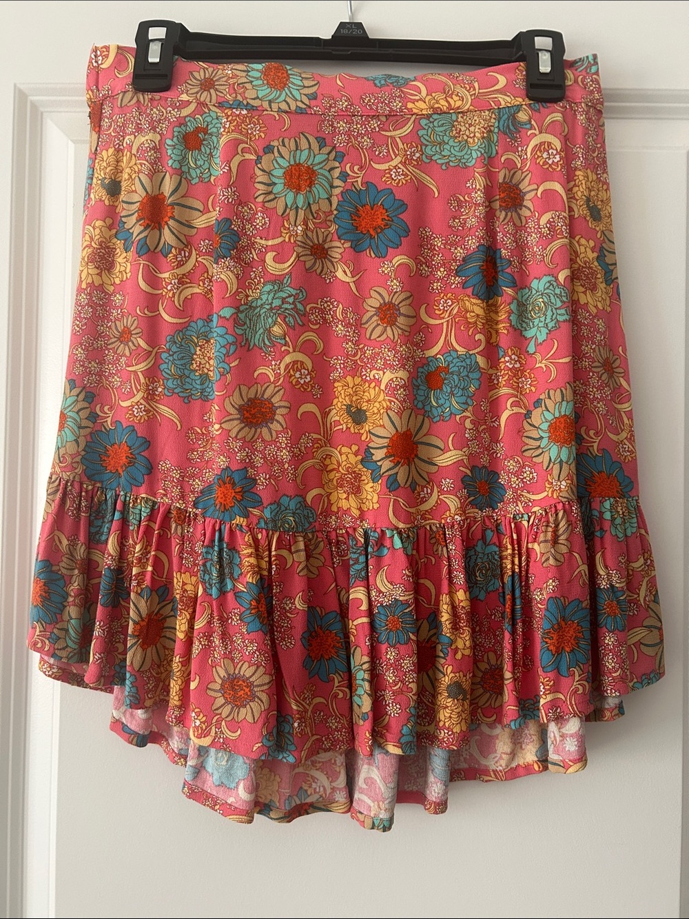 O'Neill Pink Floral Ruffle Mini Skirt